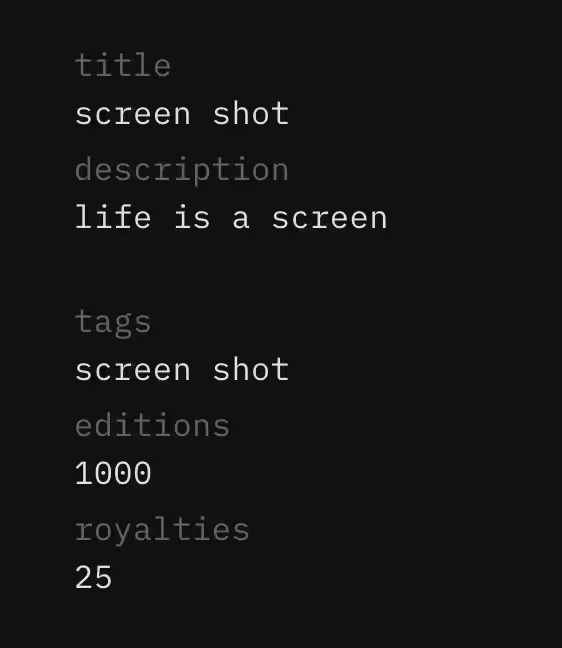 screen shot