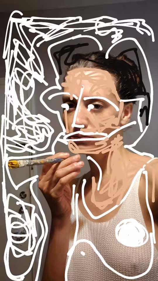instagram story painting  portrait