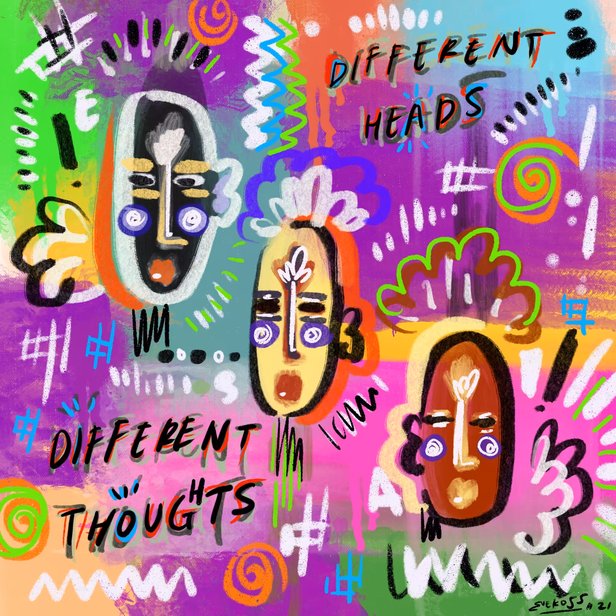 DIFFERENT HEADS AND THOUGHTS