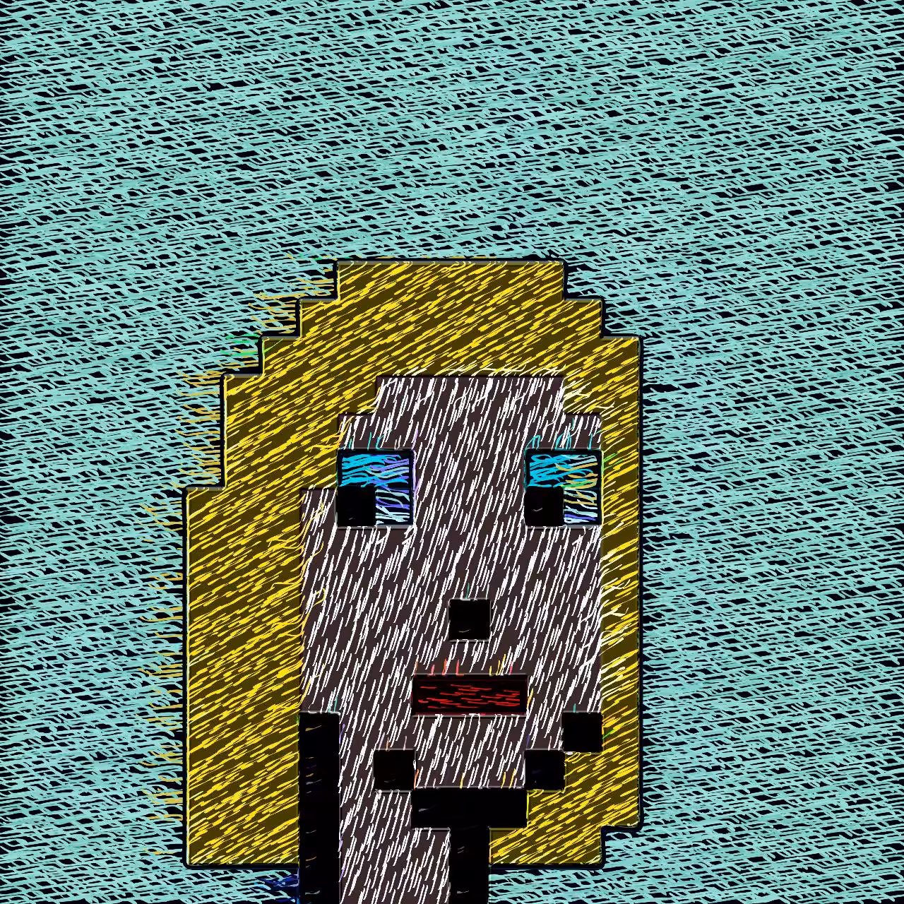 Painted Cryptopunk Girl