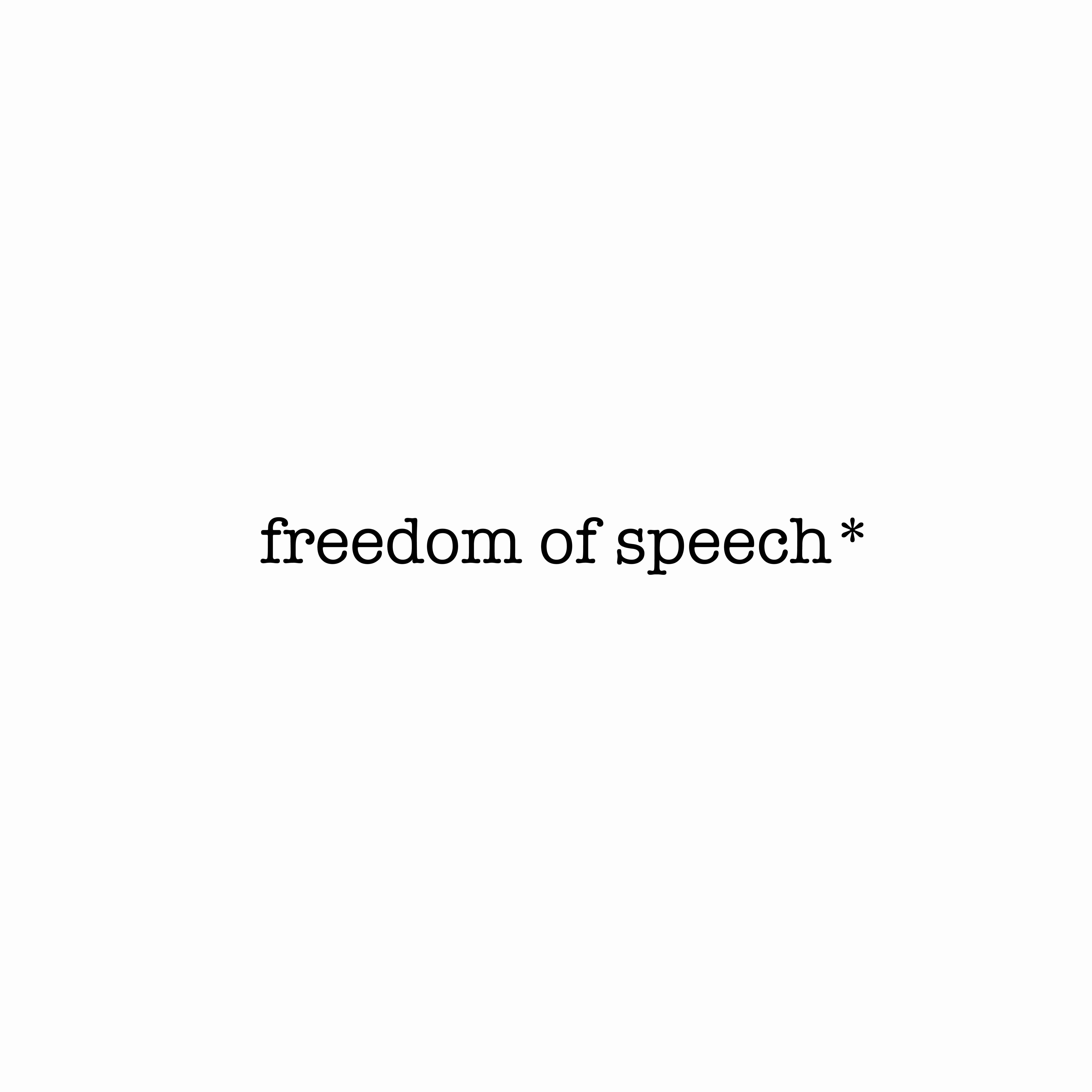 freedom of speech*