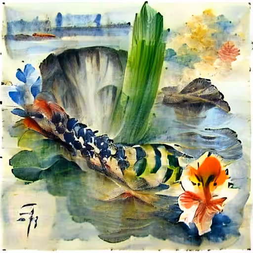 Hybrid plant watercolor studies 