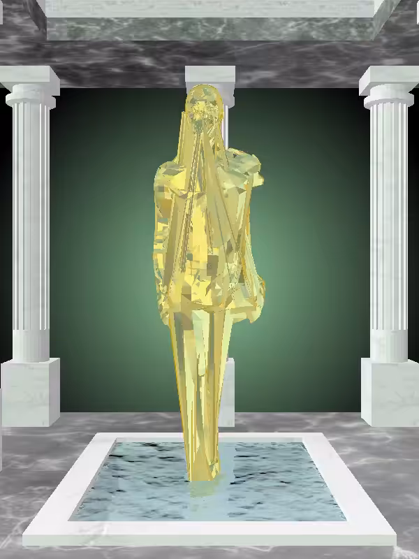 HeavenComputer: The Fragmented Plotting Green-Golden Goblet Man #4127