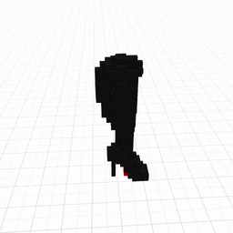 Black Right Calf red bottoms