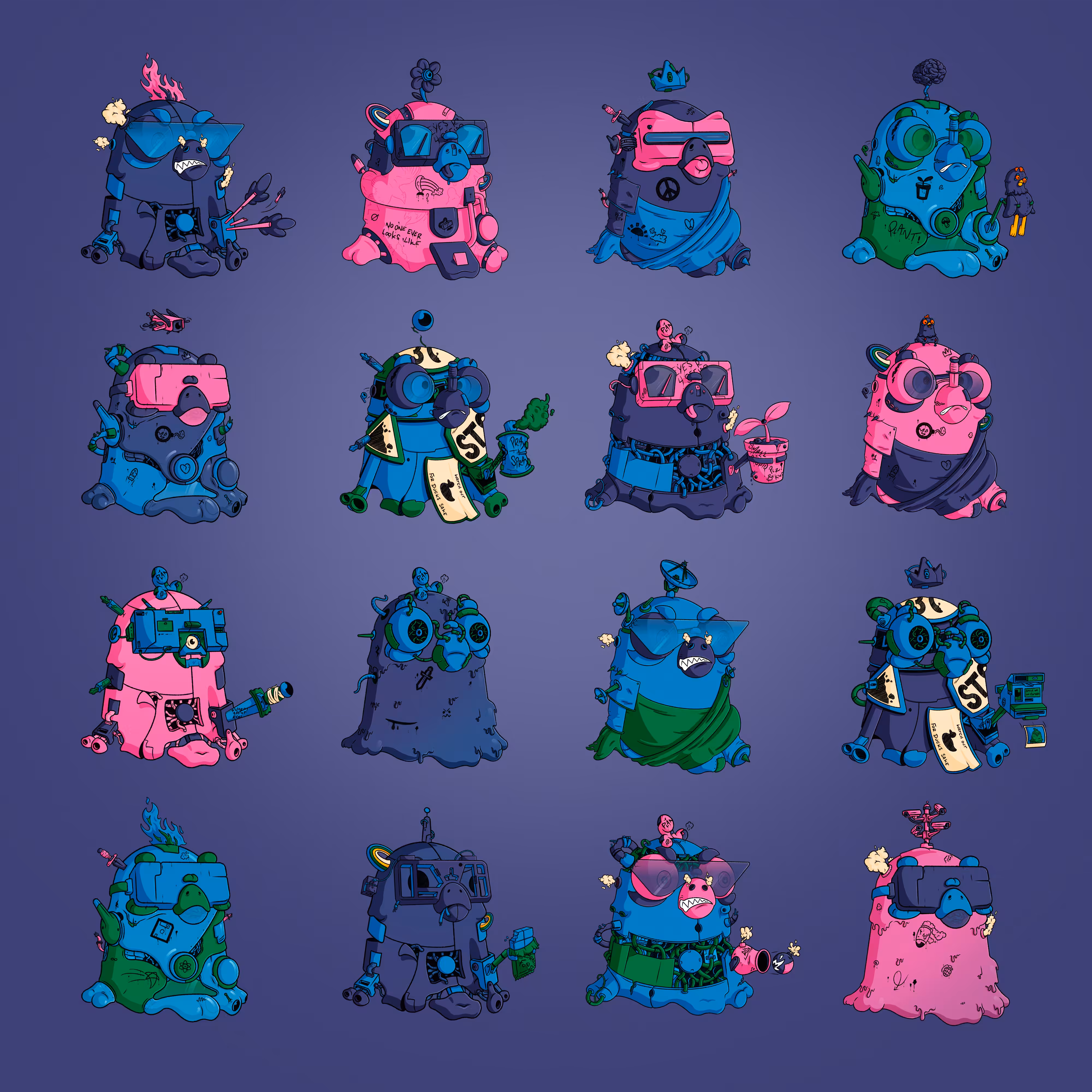Squabble Heads: Purple Plant