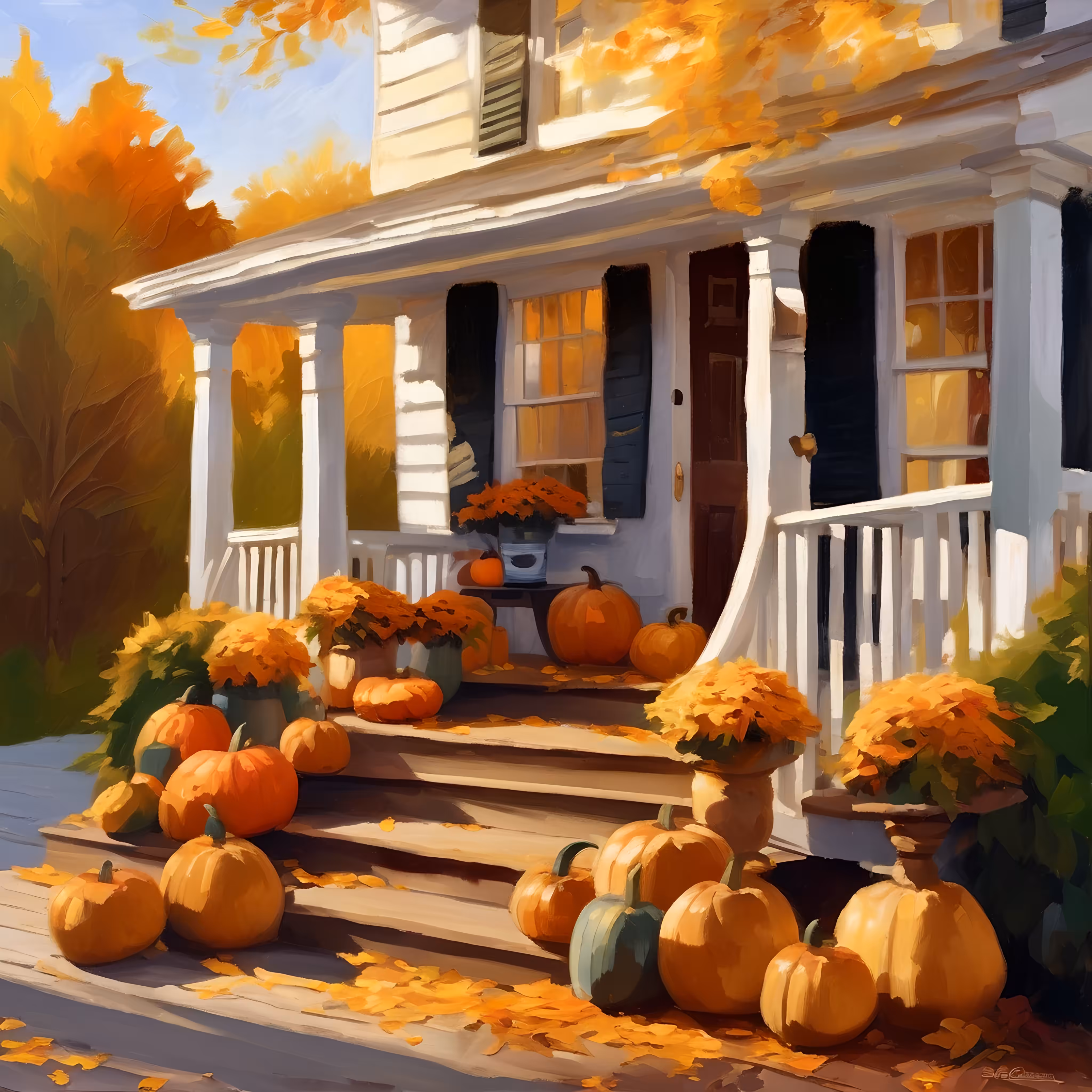 Cozy Autumn Porch