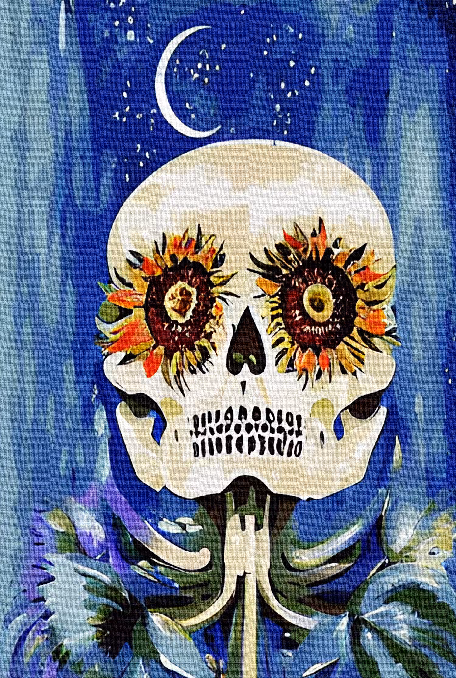Skull and MOON