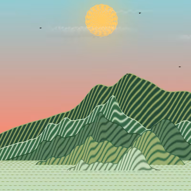 Painted Mountain Sunset #72