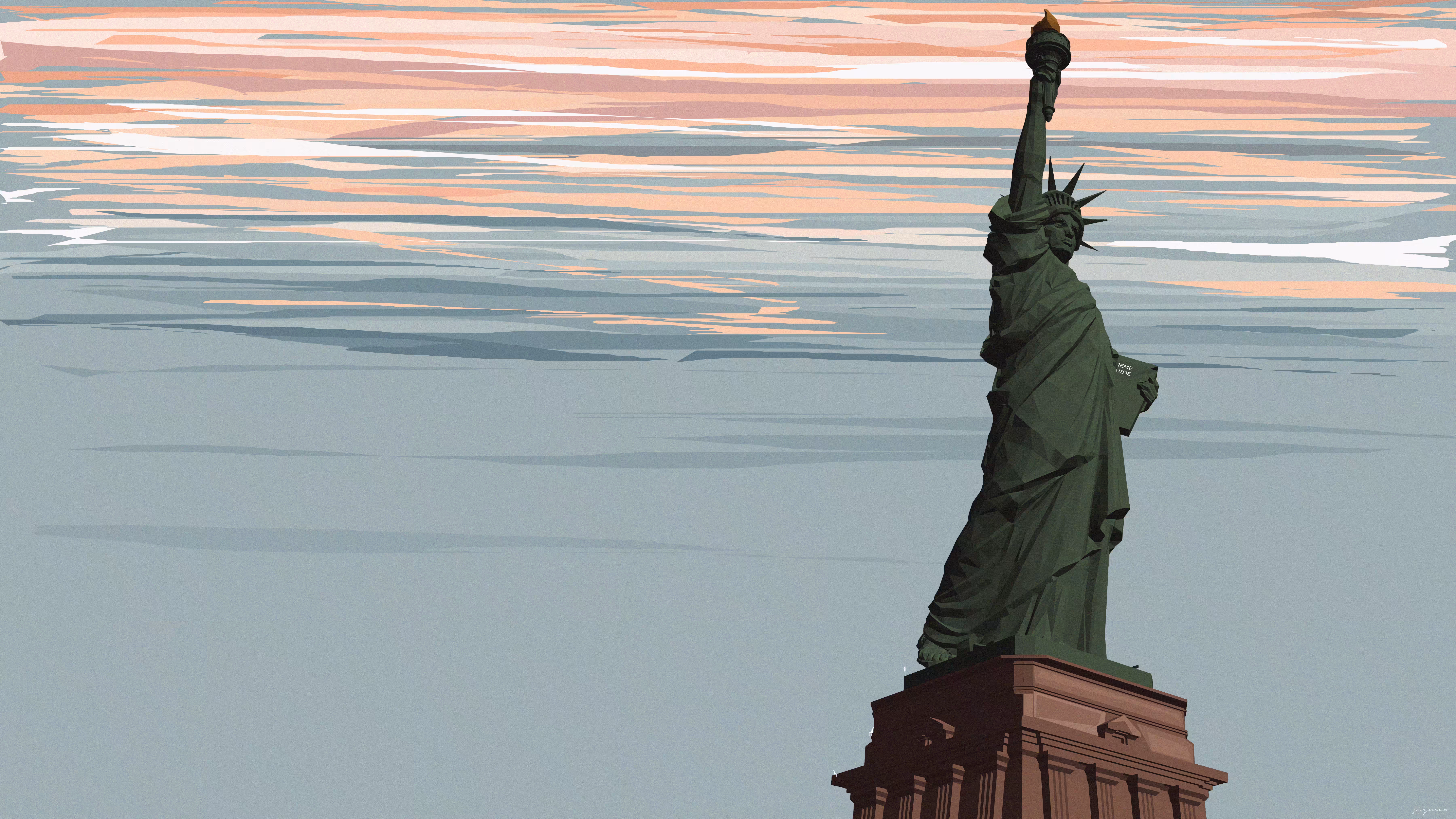 A day by the Statue of Liberty - New York