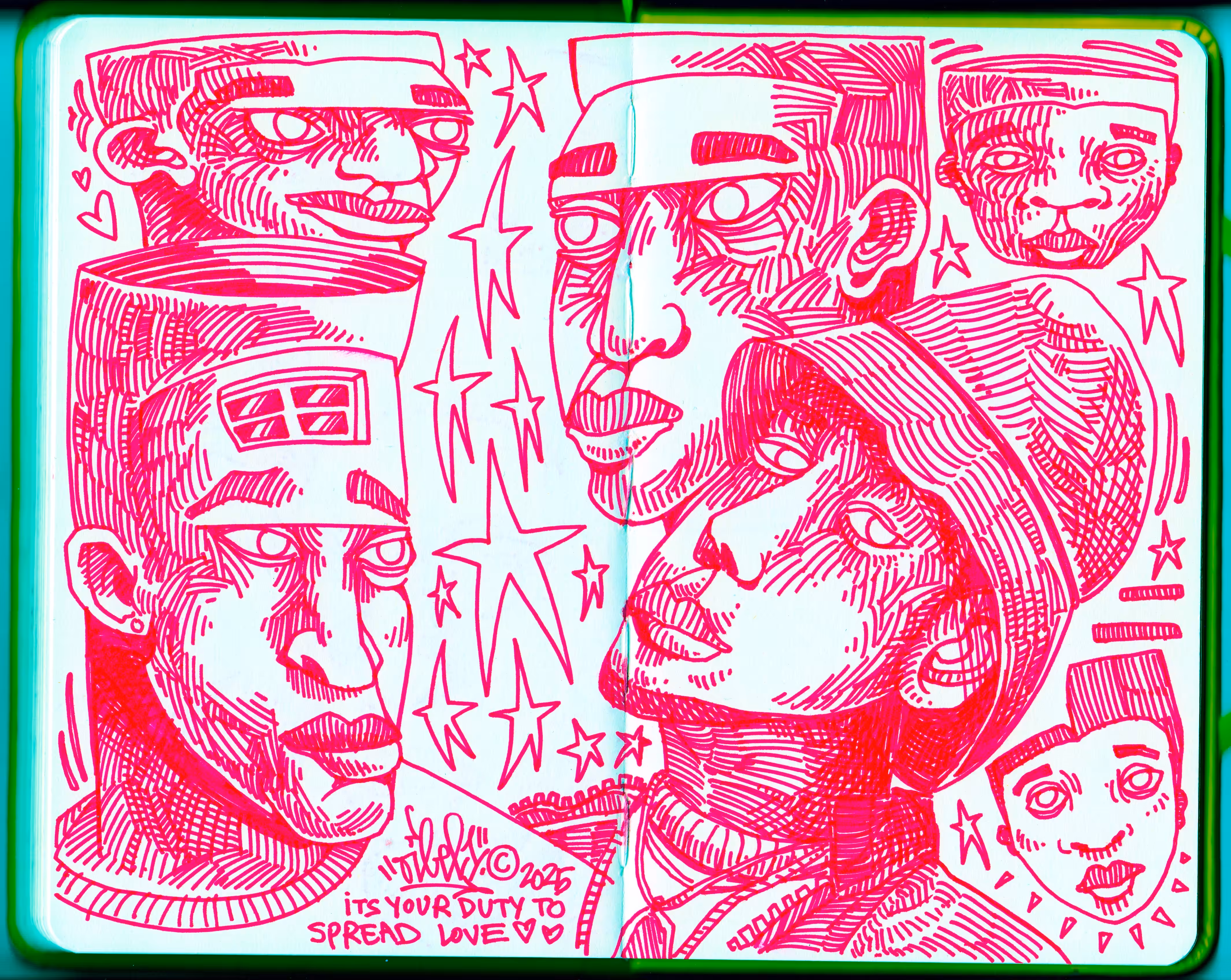 Red Study 1 - Oibel Art Sketchbook 2025