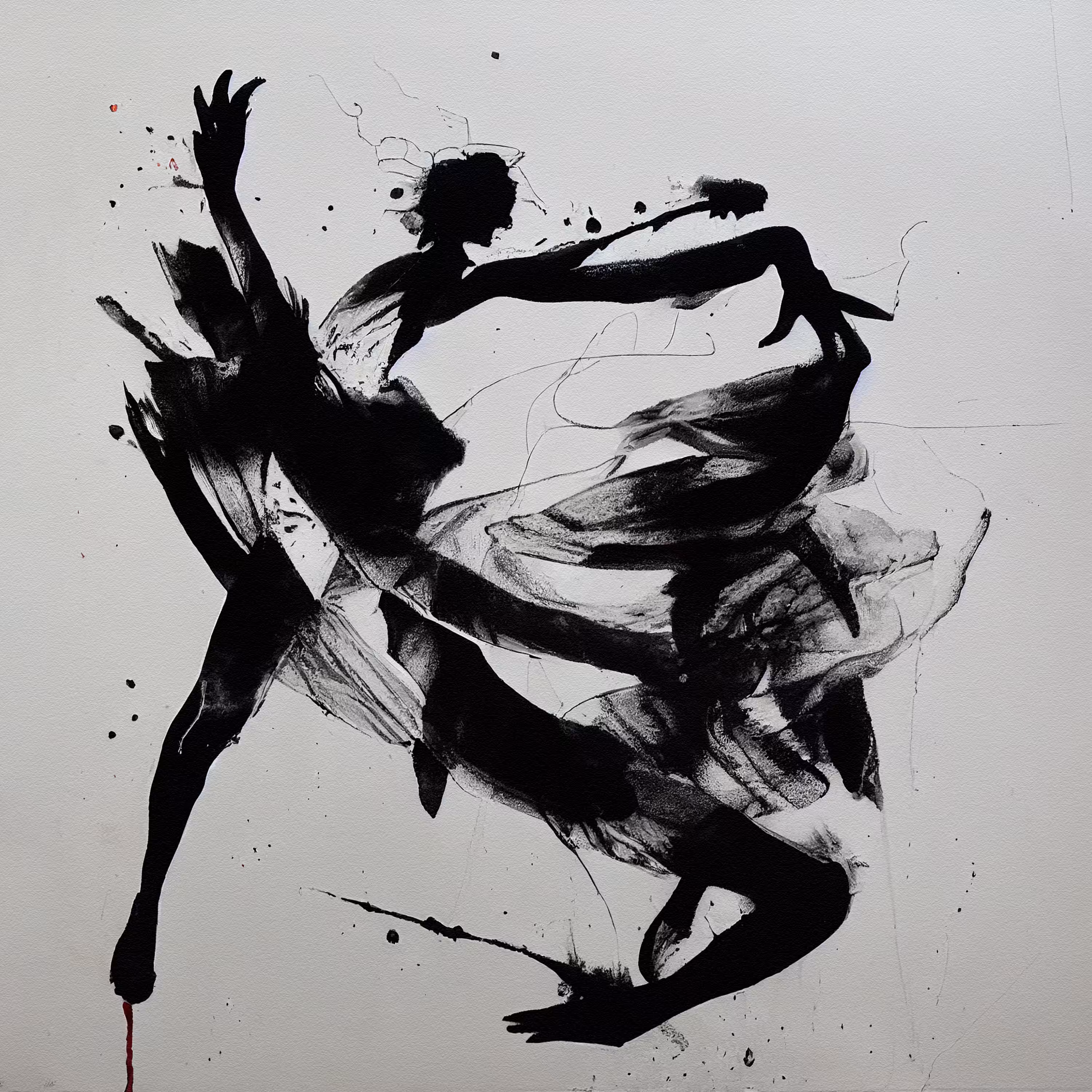 Black ink dance