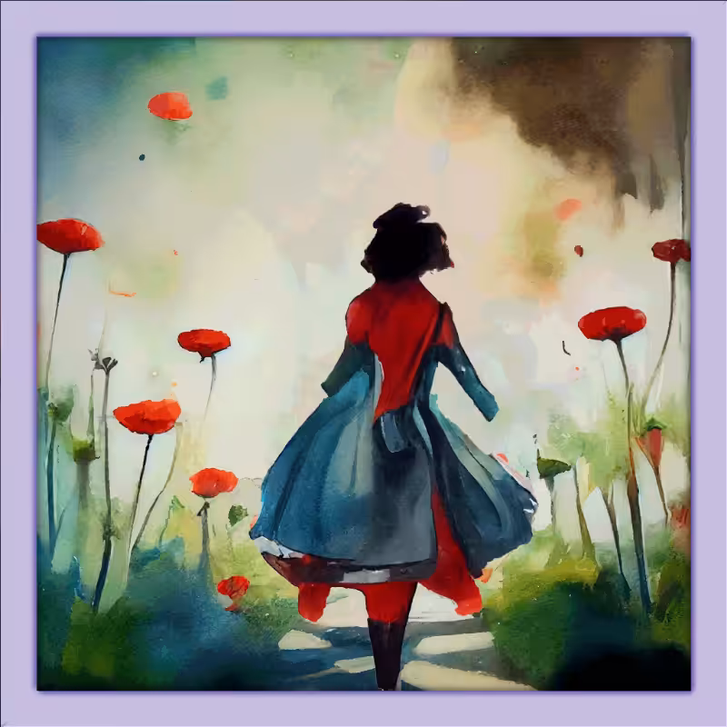Alice and Big Red Flowers #4