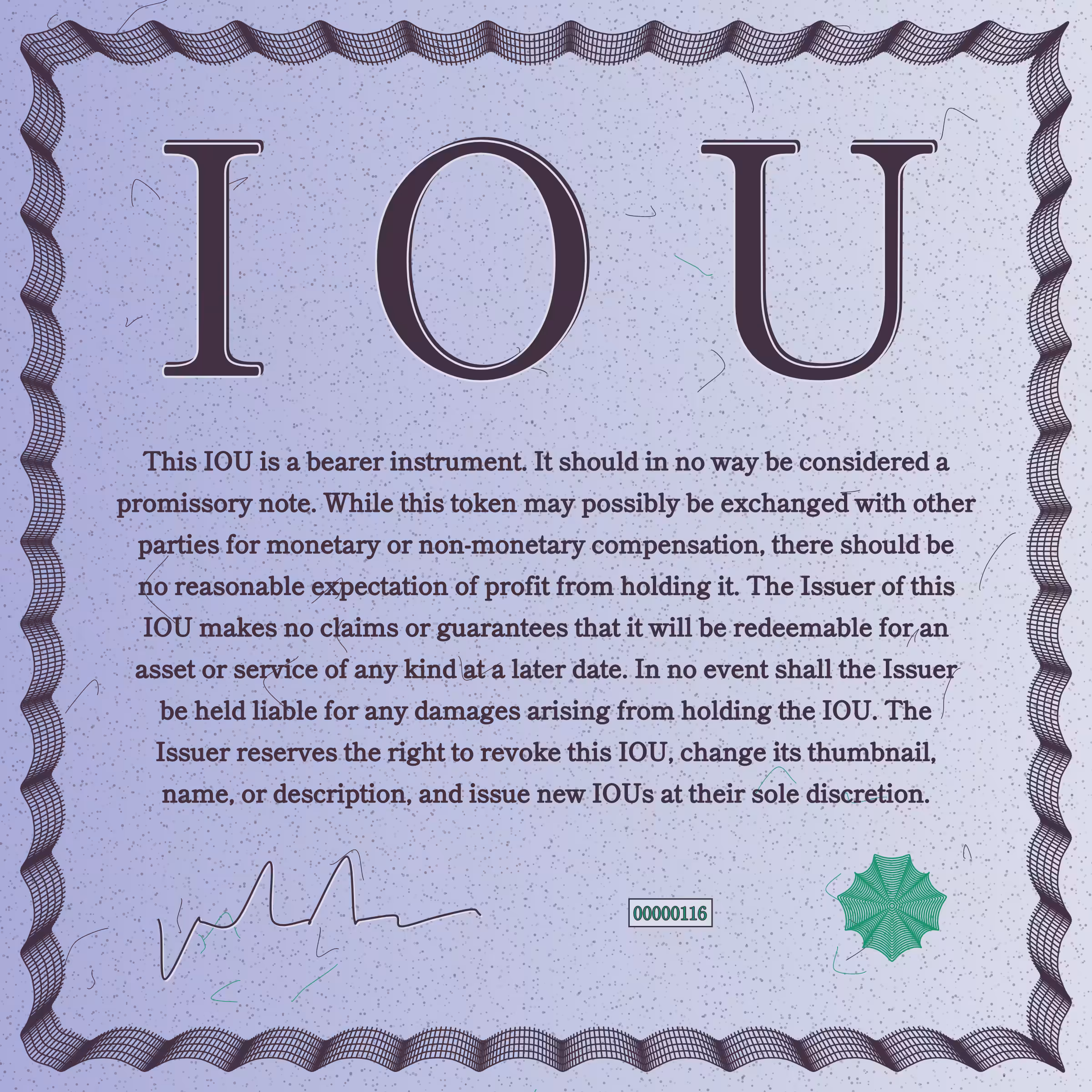 IOU #116