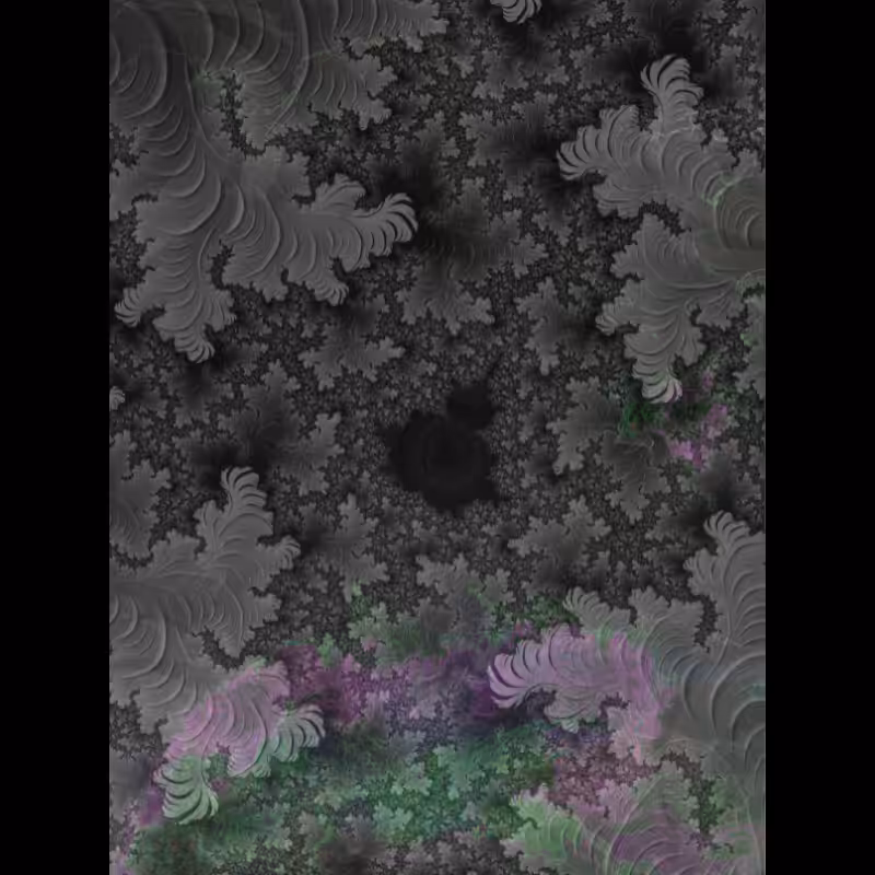 monochrome nebular fractal #6