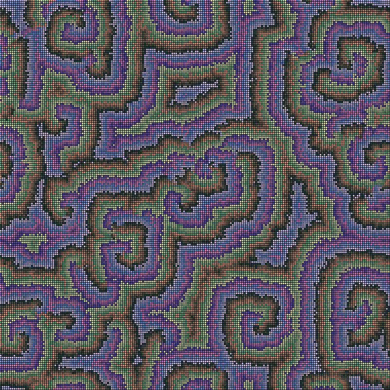 Reaction Diffusion Cellular Automata #42