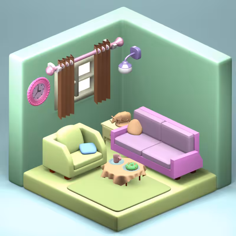 3D Fantasy Living room #14