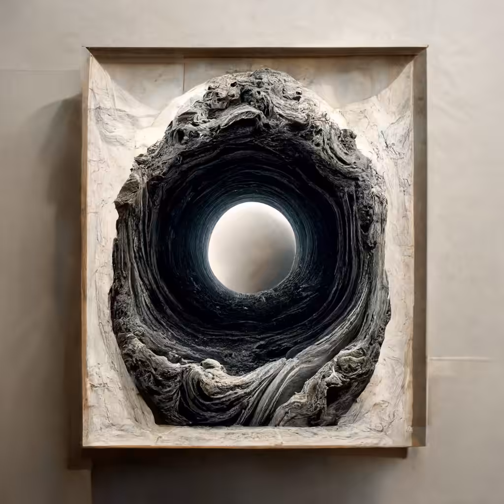 Black Hole Full of Ancient Greek Statues