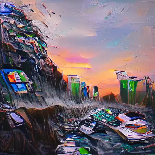 Artificial still life in landfill III
