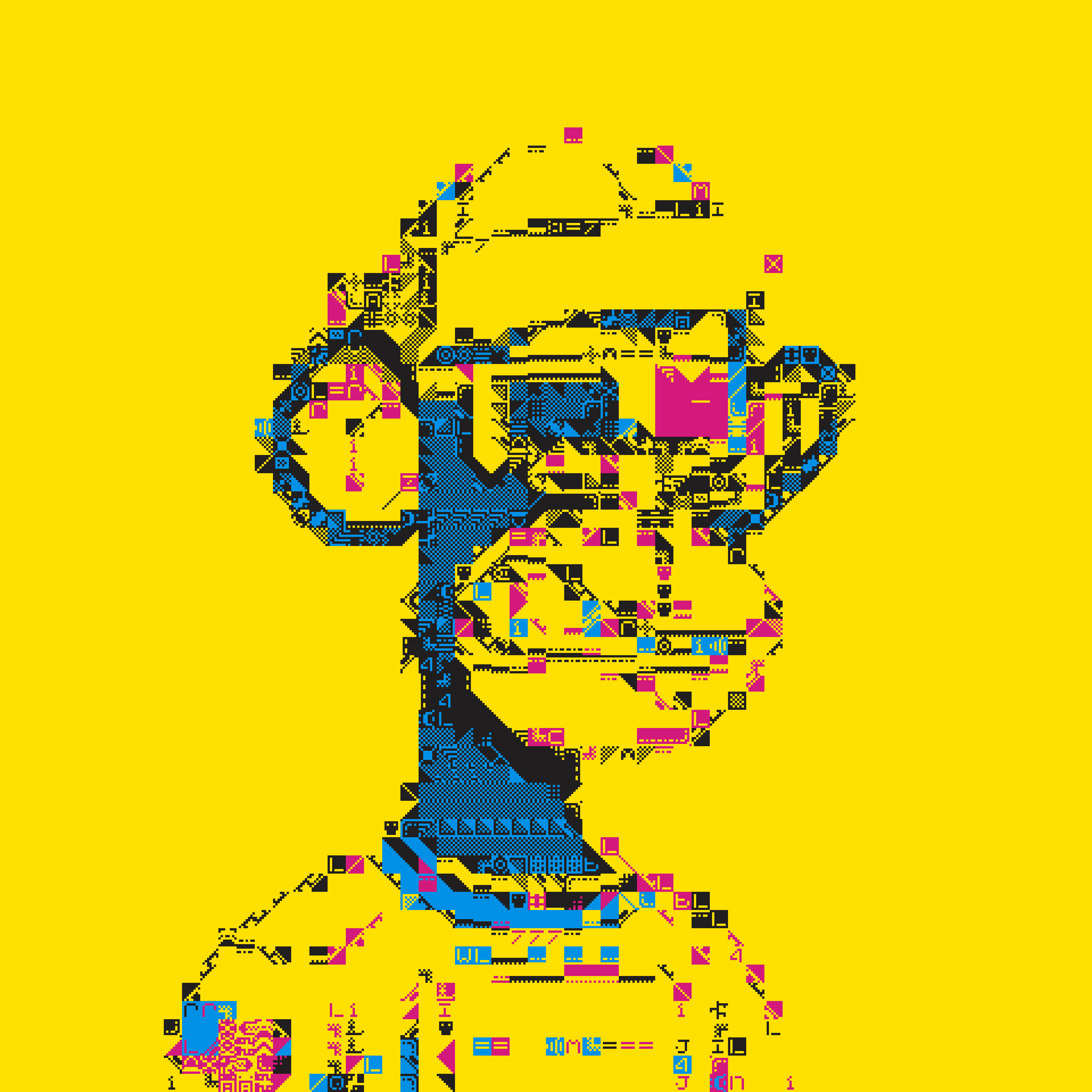 3D CUBIST APES #18