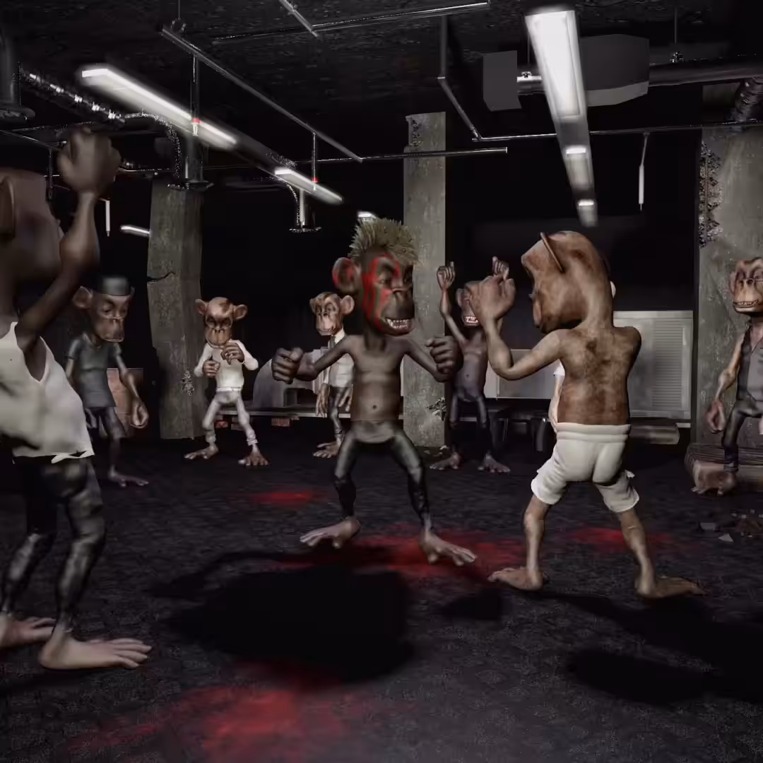 Rotten Ape Yech Club: Rayc Club -  only 2 Ape to a fight 