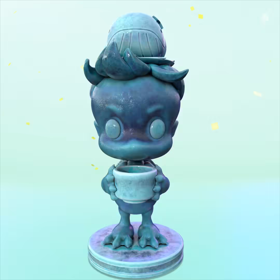 Ocha with Whale sweet dessert (Porcelain Edition)