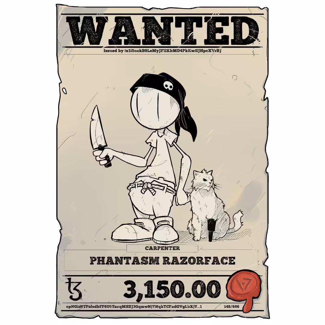 PHANTASM RAZORFACE | TEZOS PIRATE 148/666
