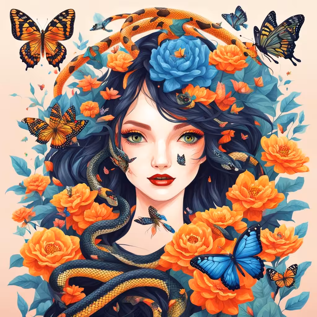 snake and beauty