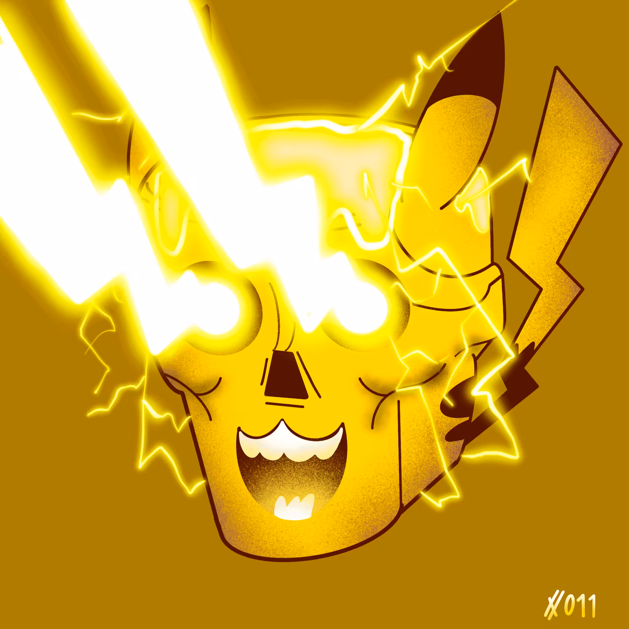 Crypto Skull #11 :Pikachu lighting eyes