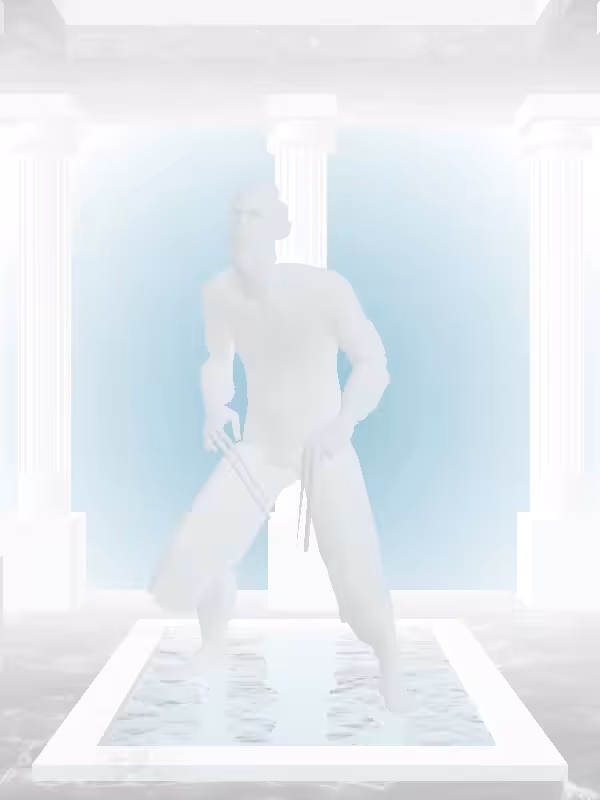 HeavenComputer: The Kicking Matte Pale Green Man #2549