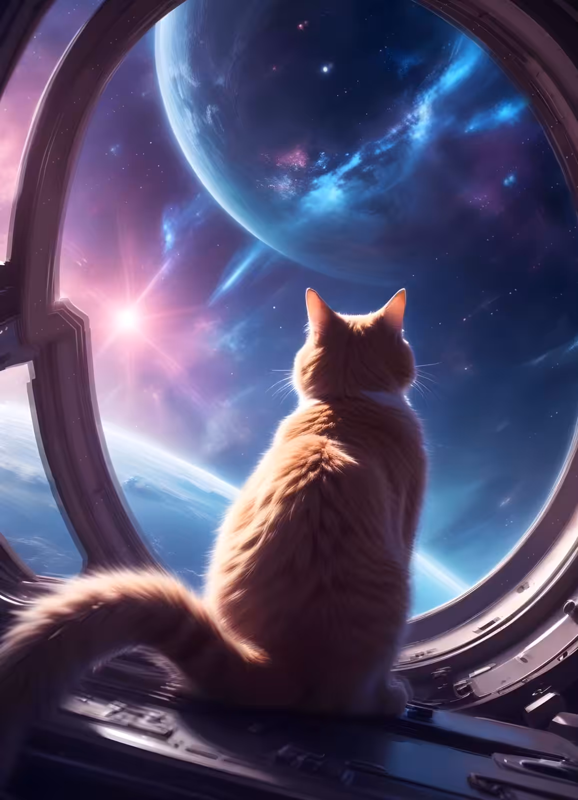 Purrfect cosmic view!
