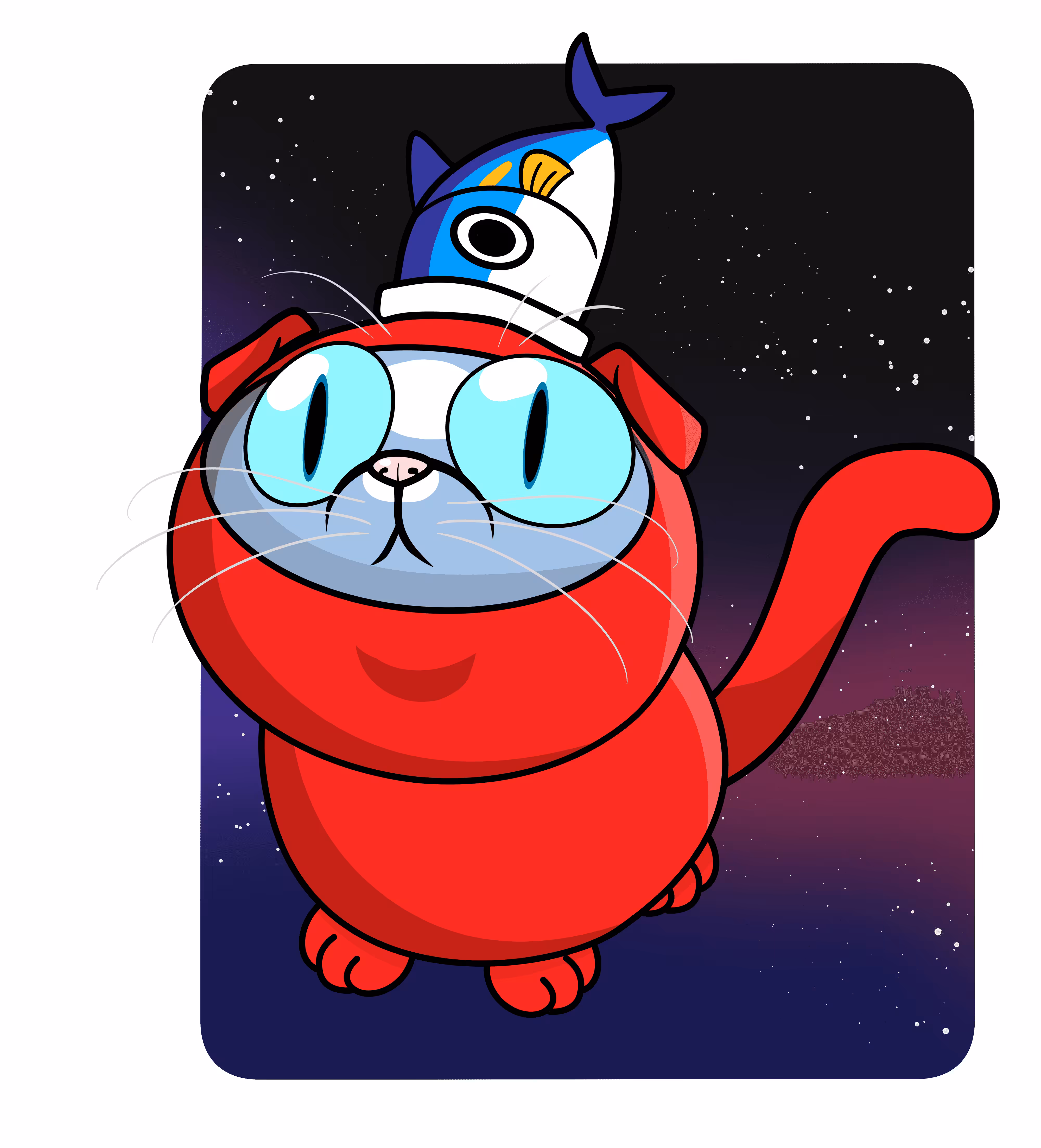 Cat Staring Galaxy #S0011