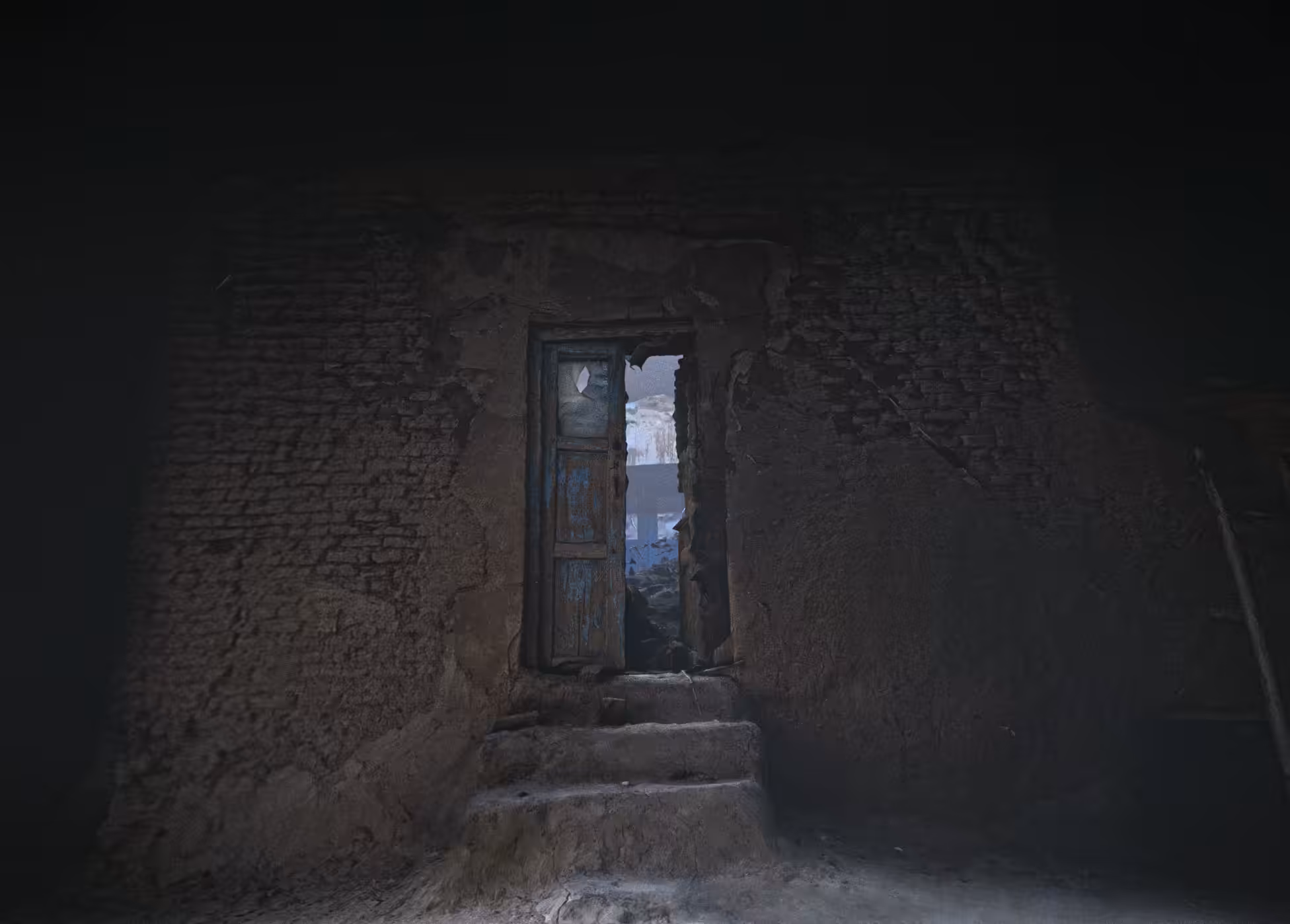 The blue door