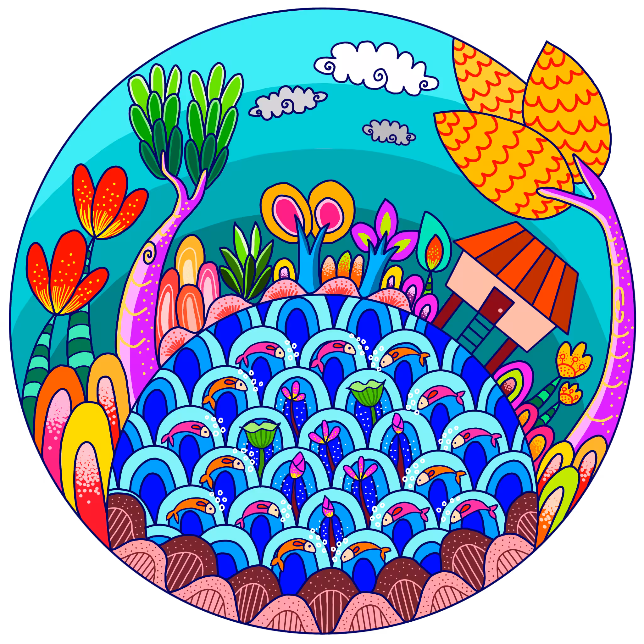 Imaginative lifestyle to lines and colorful.#56