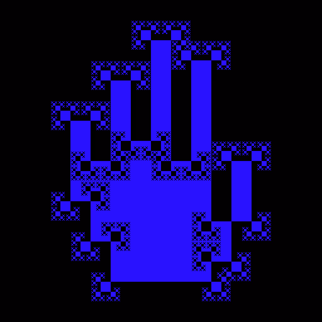 blue hand