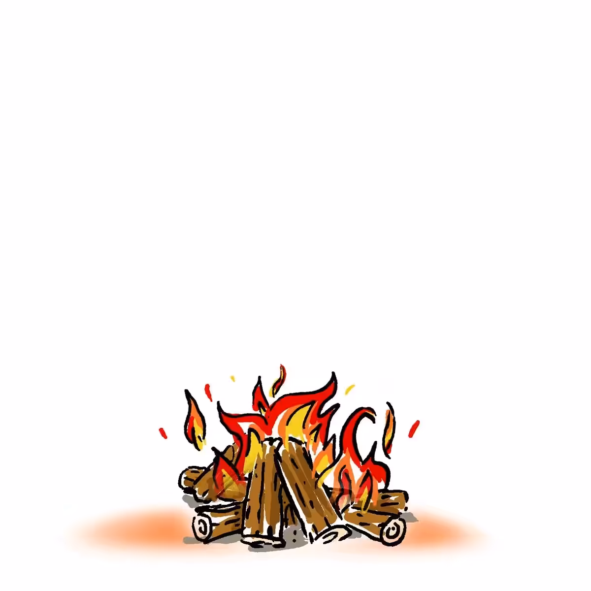 The Ballerina is jumping over the Log Fire