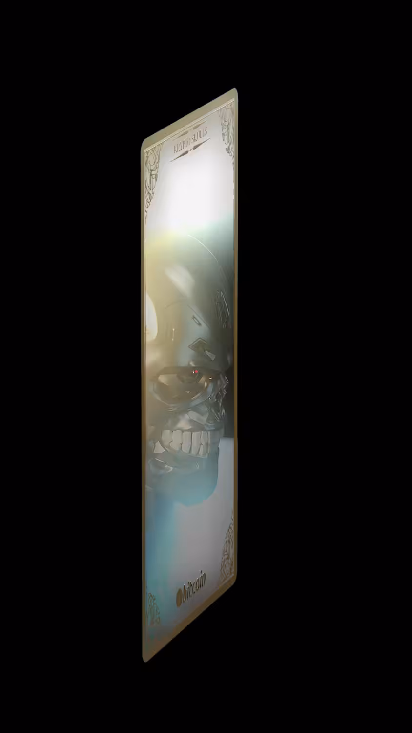 BITCOIN SKULL CARD
