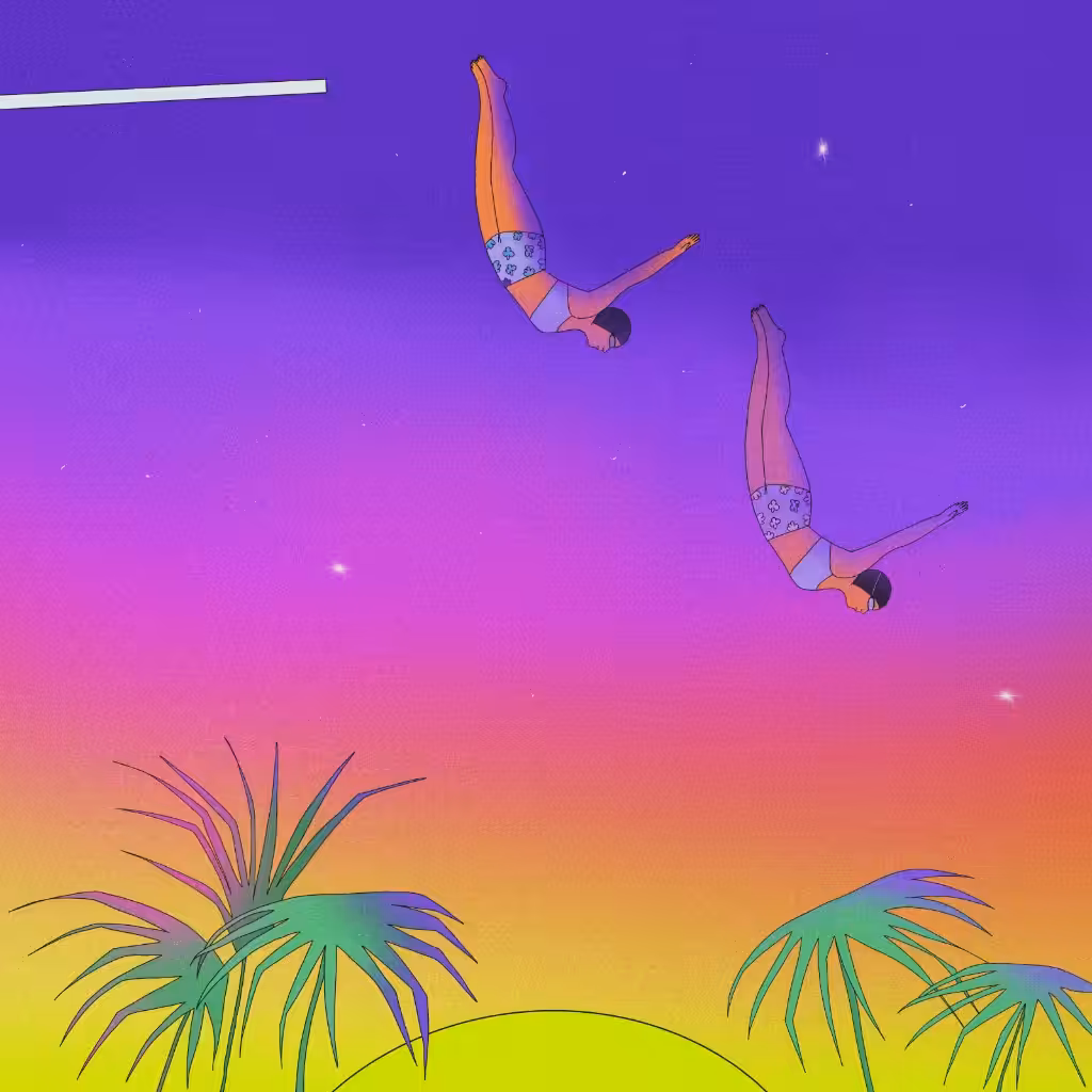 Diving into the void with a tropical view