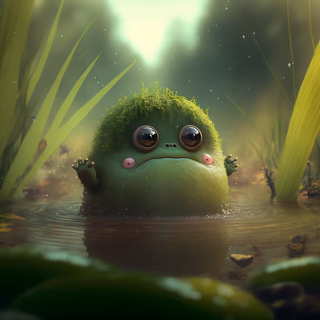 Cute swamp creature