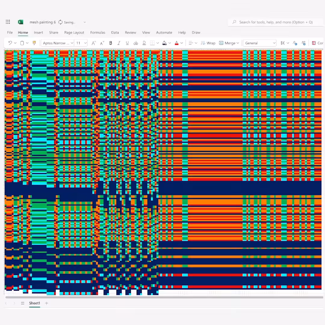 Excel Mesh Painting 07 01 25