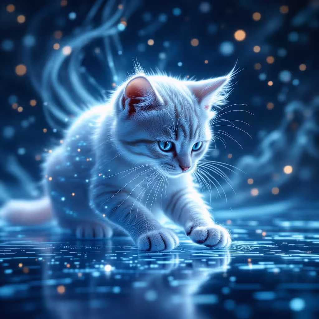 NightCafe Creations: Spectral Cat 1