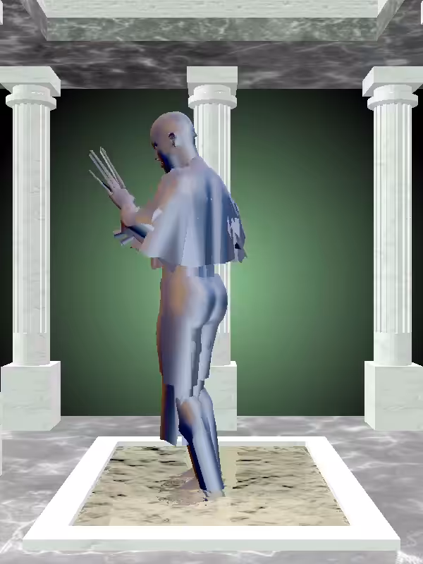 HeavenComputer: The Robotic Stealth Dark Blue Woman #3171