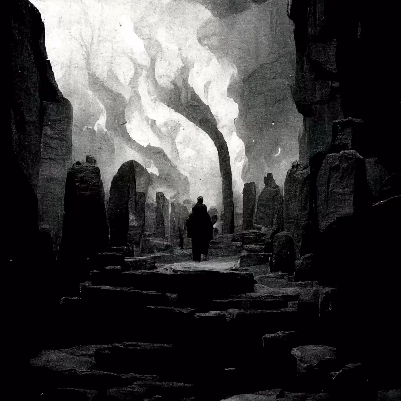 In the depths of the earth