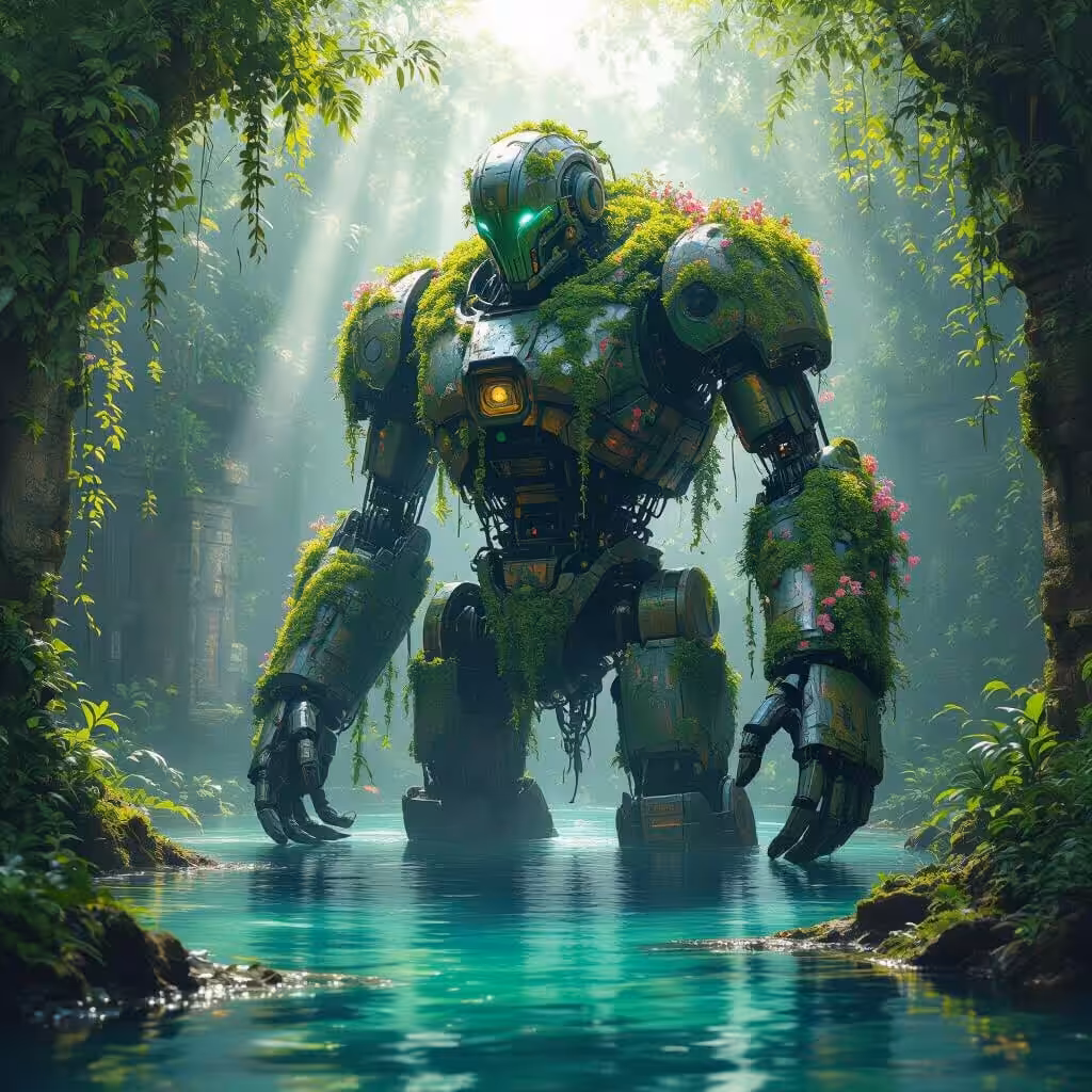 NightCafe Creations: Swamp Robot 1