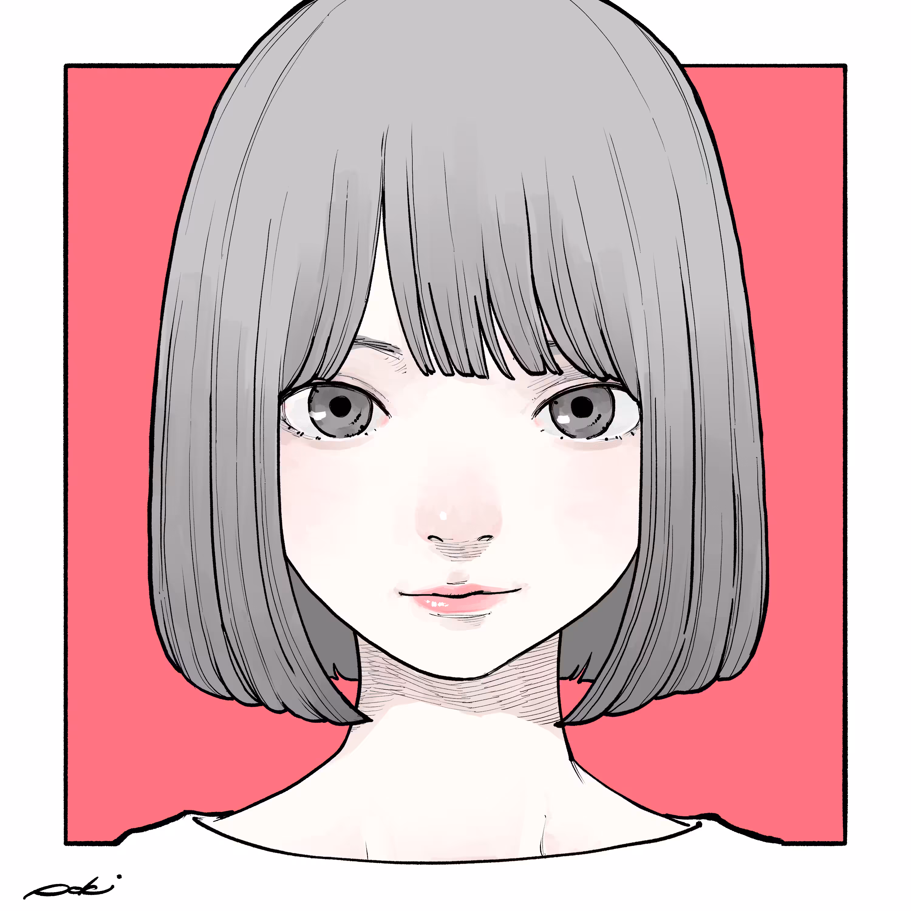 A Bob hair girl 