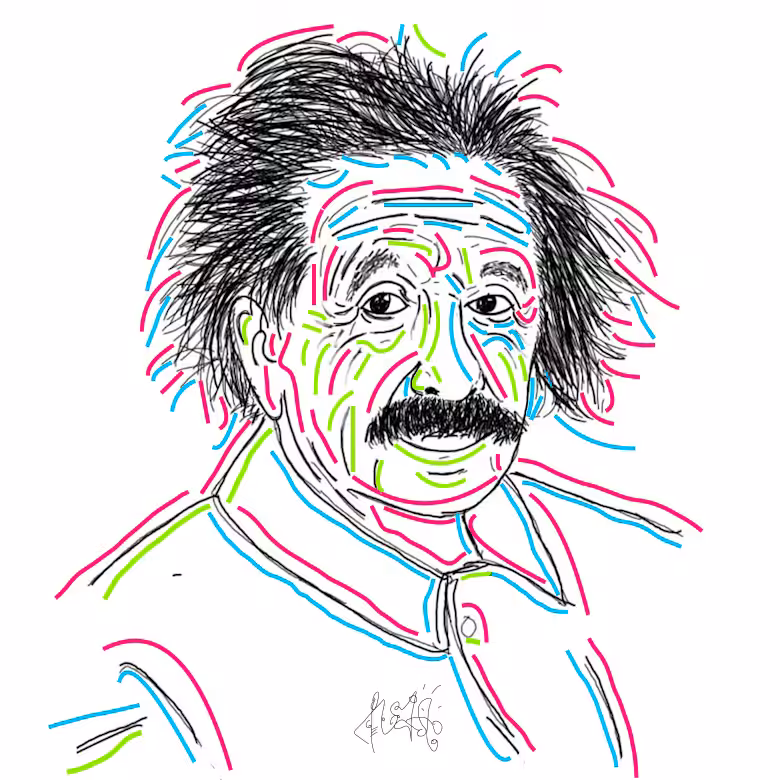 Scribble on Einstein's Face #5