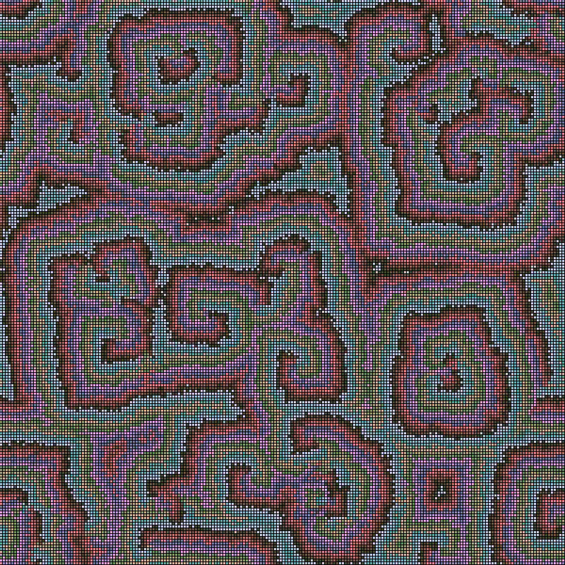 Reaction Diffusion Cellular Automata #39