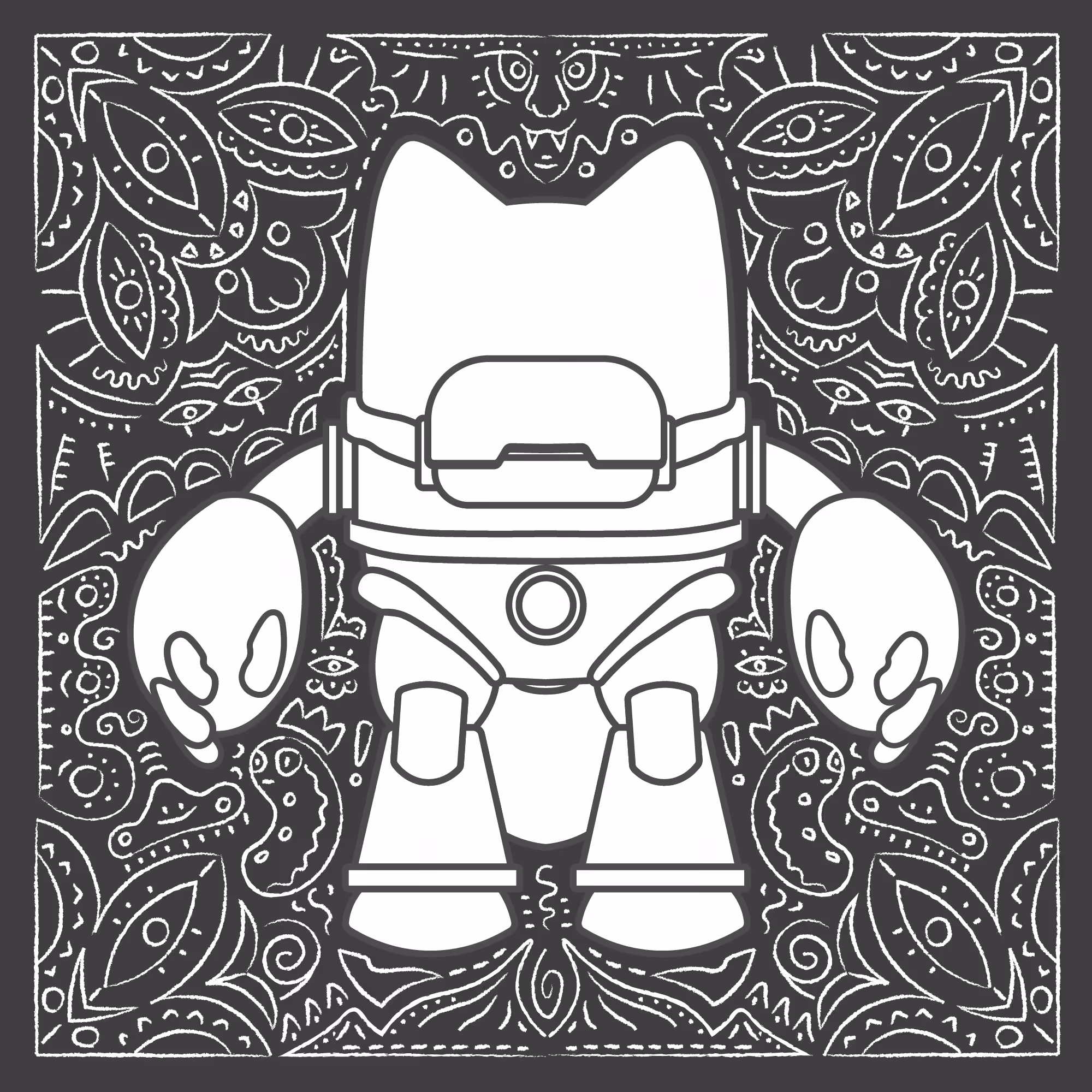 Junny Armor JA02 Doodle Eyes On You Grey