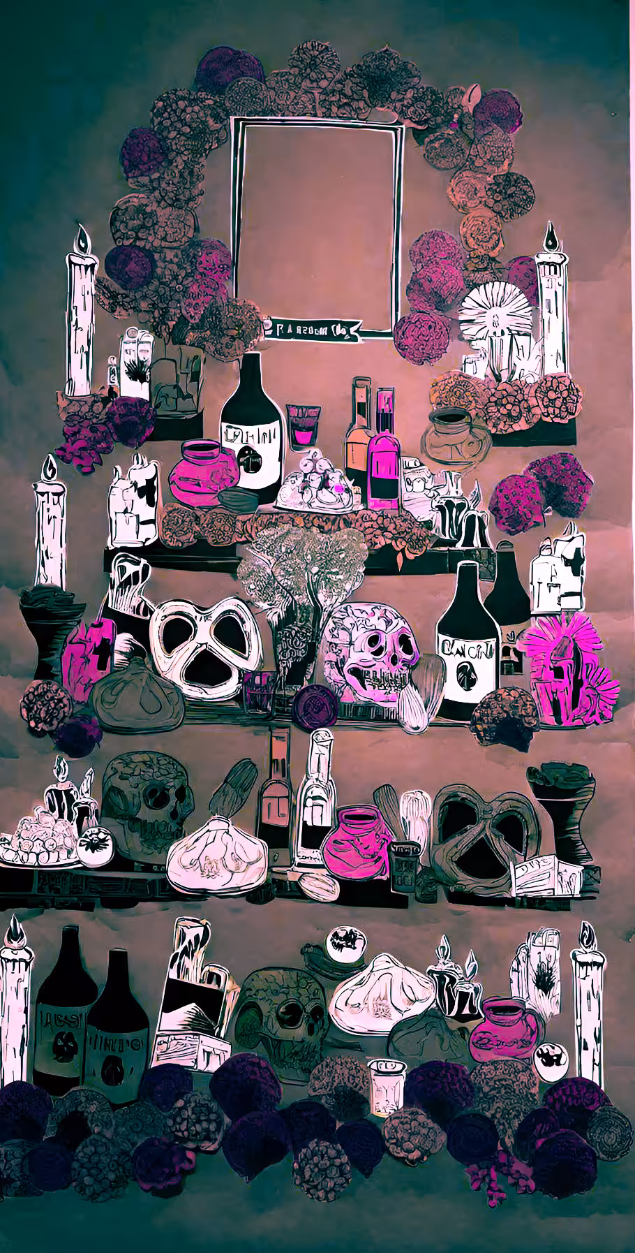 Ofrenda Mexicana Día de Muertos 