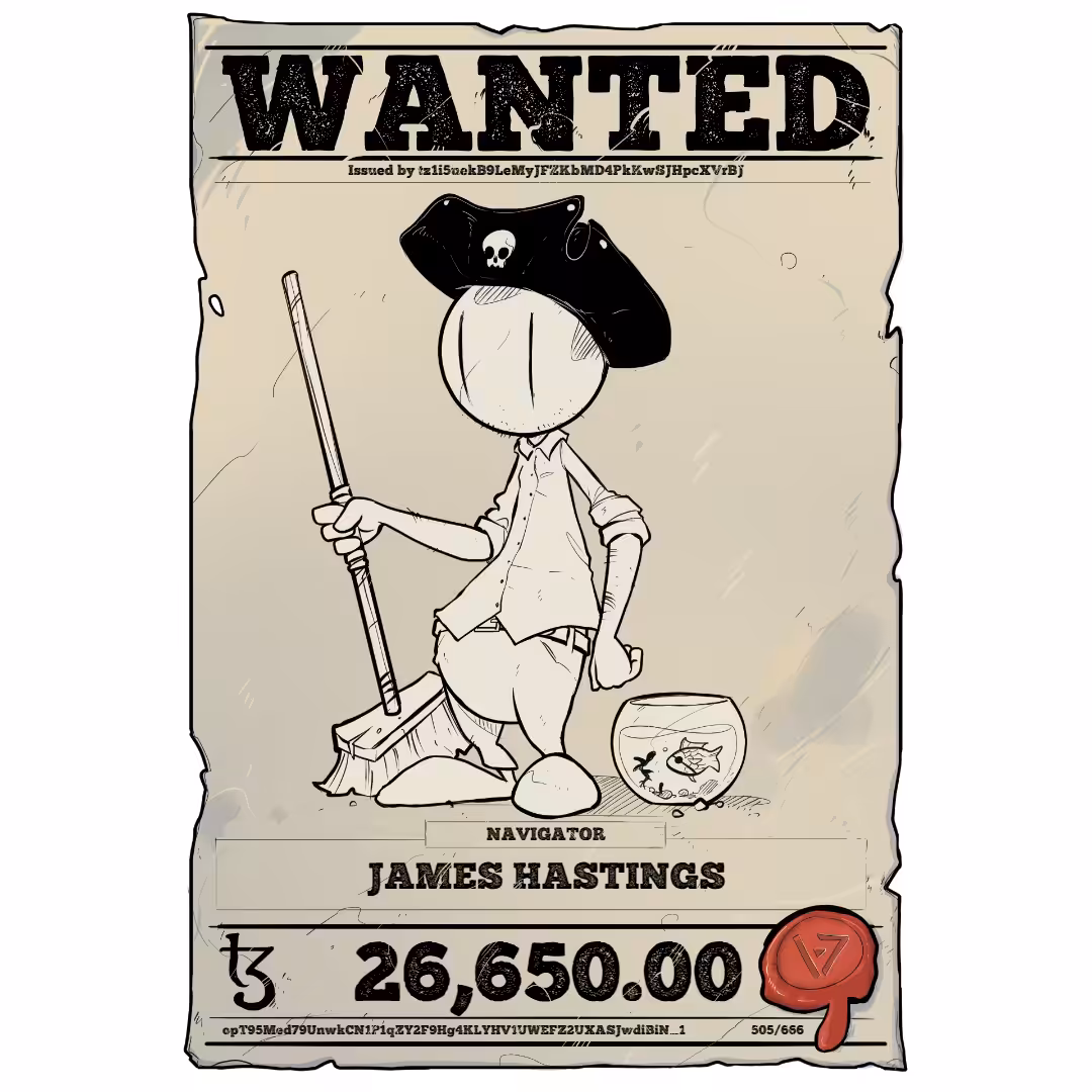 JAMES HASTINGS | TEZOS PIRATE 505/666