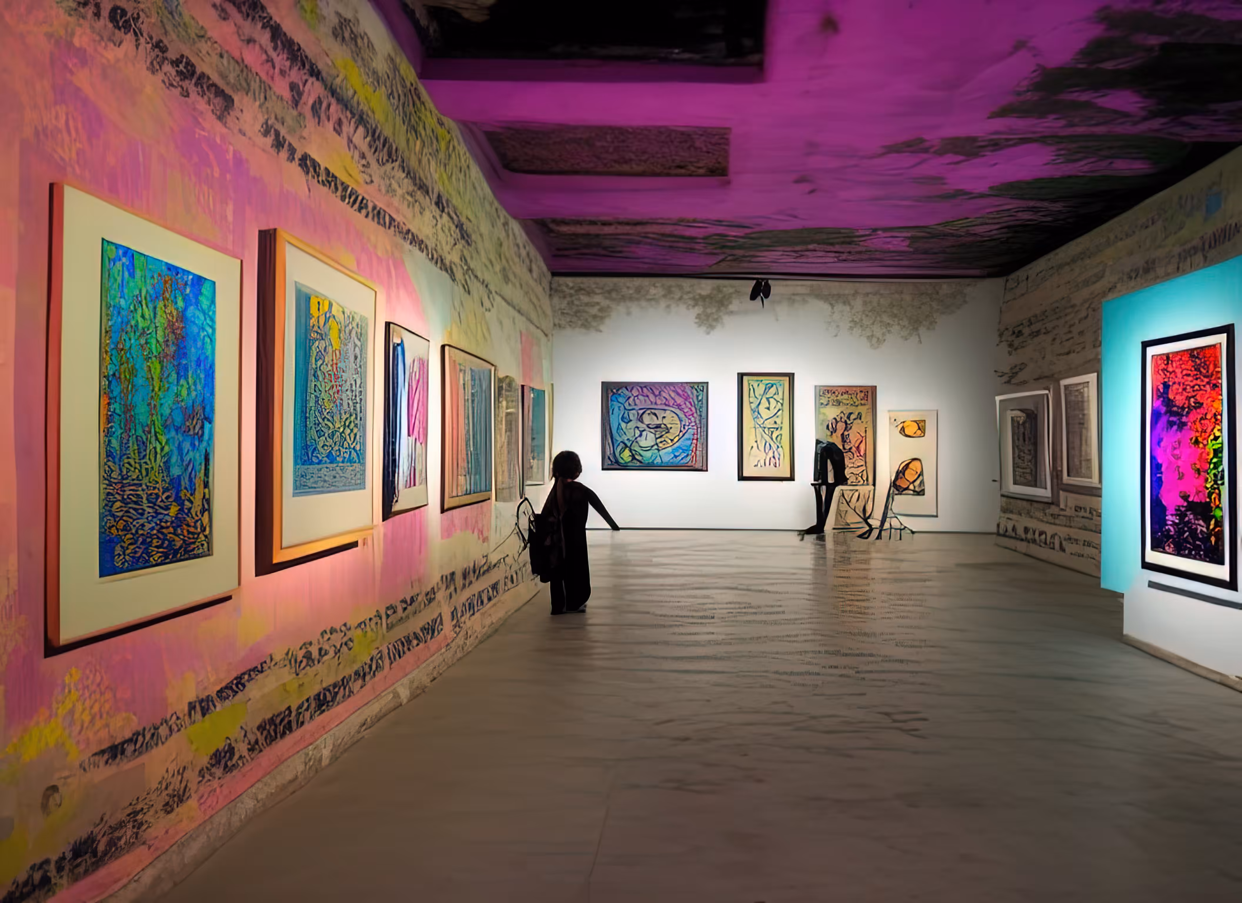 Visitas a exposiciones del Inframundo en Stable Diffusion I -Steven Pinker